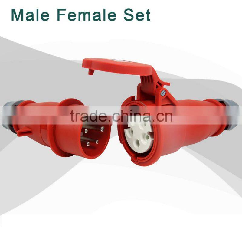 Alibaba Express 4Pin 380V 32 amp Waterproof Plug Industrial Plug Socket