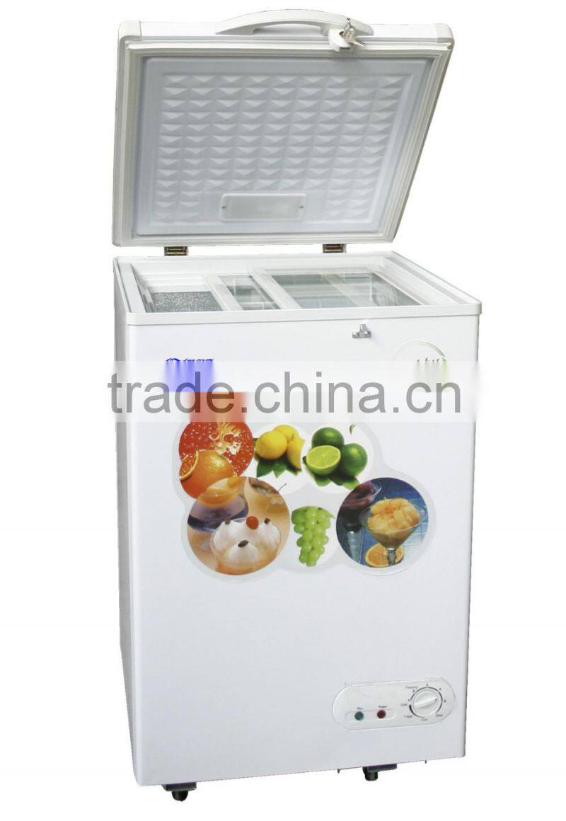 BD-108 Single Temperture Top Open Door Chest Freezer with key
