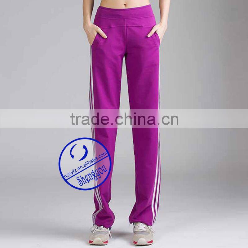 Wholesale custom quality cotton plain women jogger sweatpants