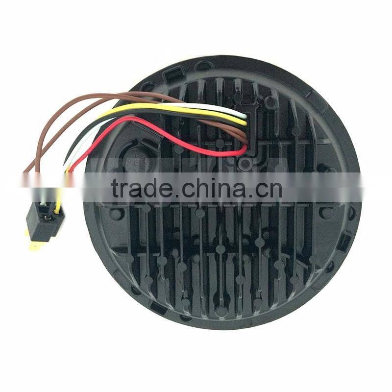 8790 7inch Led Headlight Chrome Black 12V Led Headlamp Hi/lo amber turning signal and white parking lights for Harley motorcycle