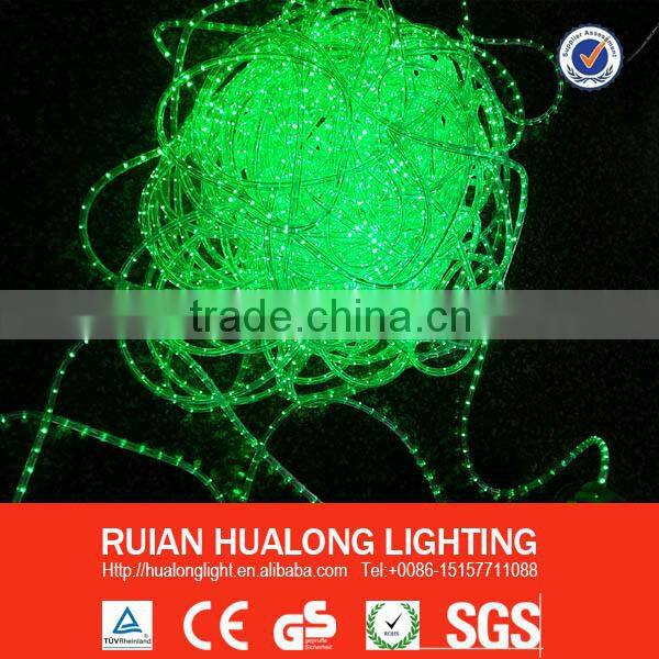 green color round shape 13mm LED rope light