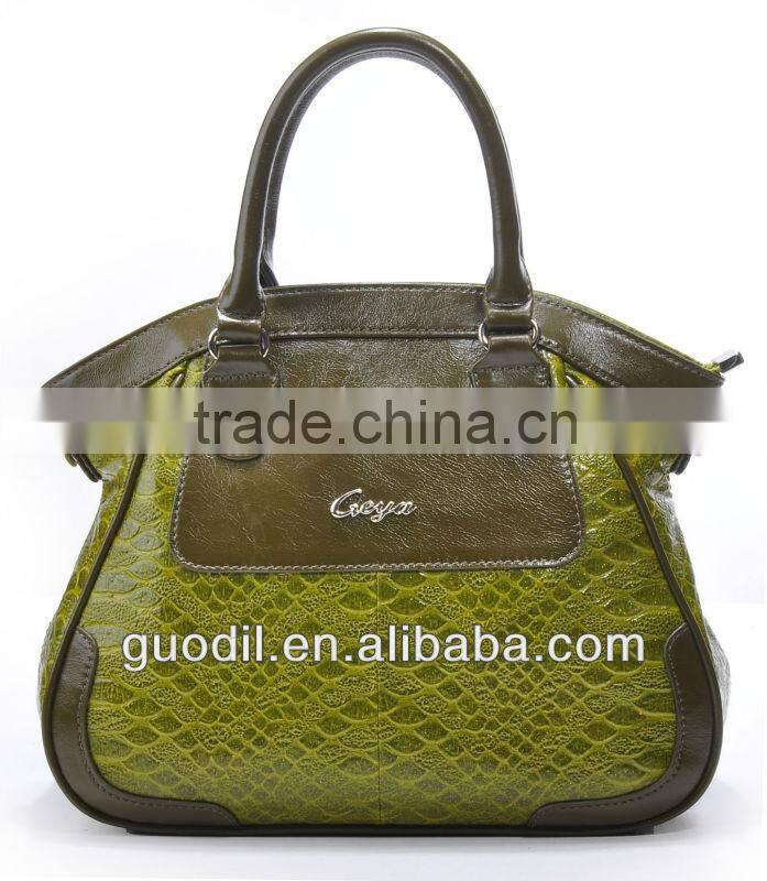 New design fashion genuine leather handbag