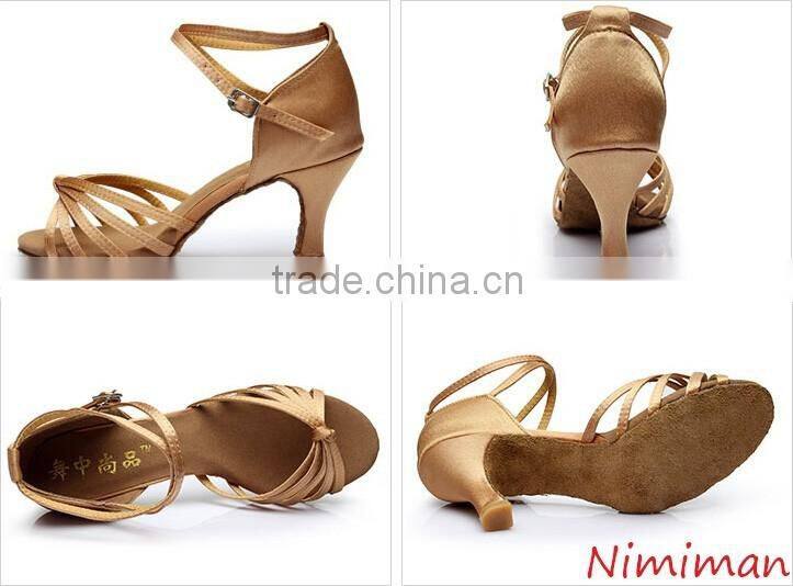 2016 Wholesale ballroom latin dance shoes women high heel salsa dance shoes for sale