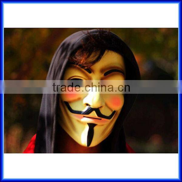 Hot anonymous resin V for vendetta mask for adult costume cosplay, odor eliminating masquerade masks halloween party masks