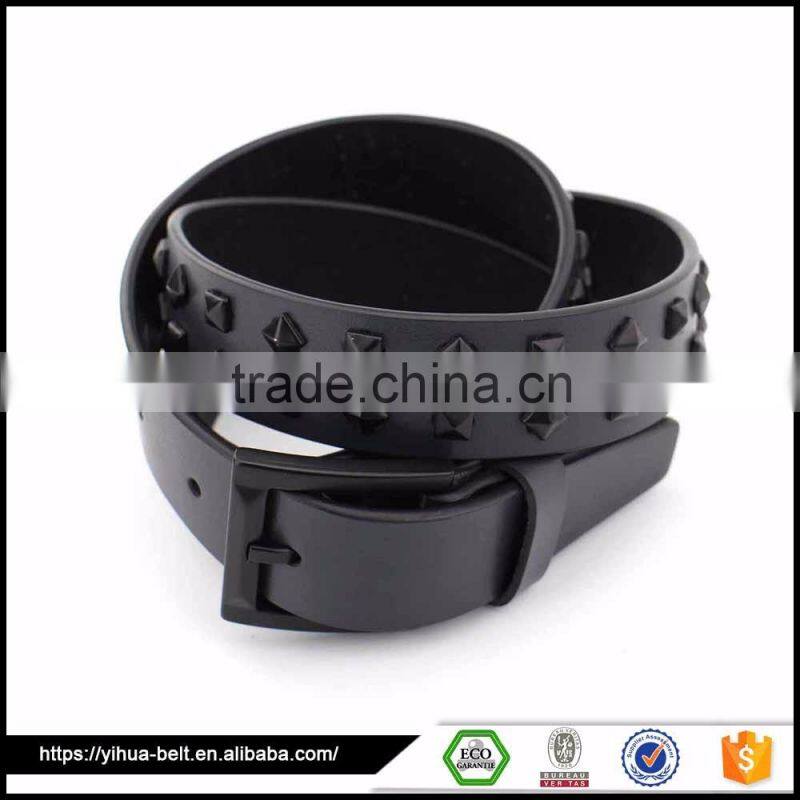 New design mens black Diamond rivets belt