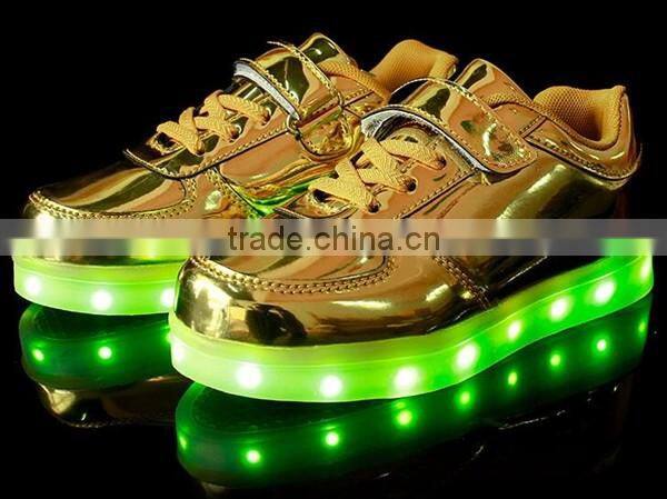 New design 7 color led light up funny kids shoes