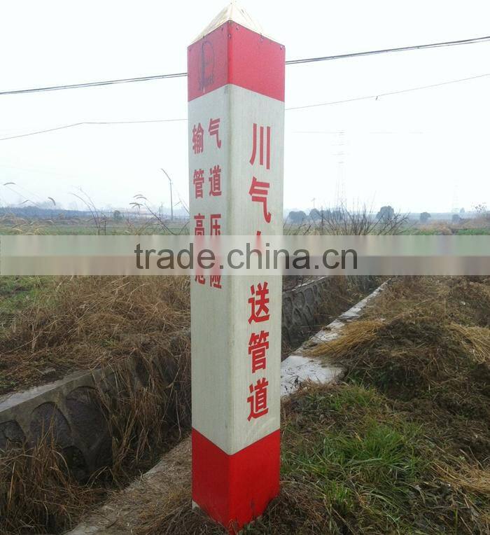 Square tube Protect Cable Warning Marking Piles with various sizes
