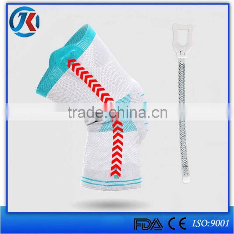 sports adjustable knitted silicon knee brace pad best selling product in europe