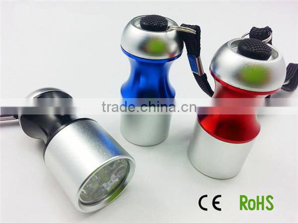 GS-8016S Aluminum stamp shaped 6 led pocket torches pass CE and ROHS