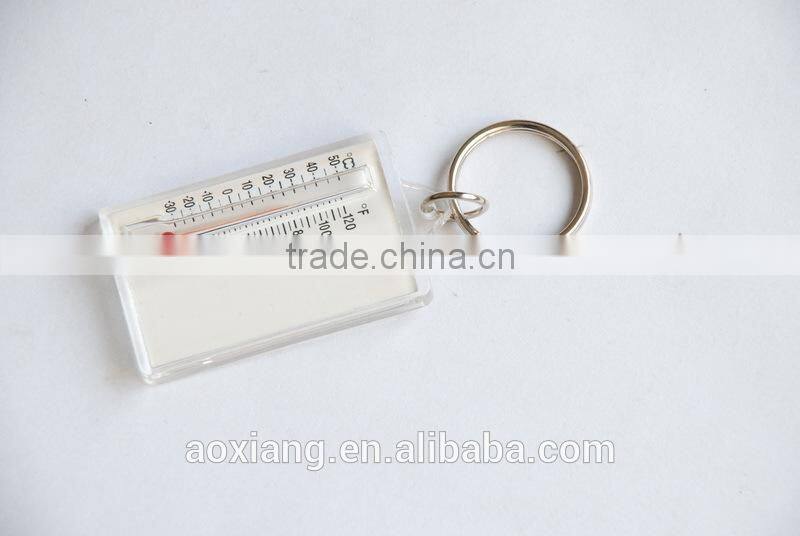 high quality hot sale keychain ruler with thermometer