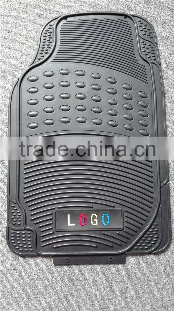 OEM 4pcs/5pcs of pvc car mat factory universal rubber mat with your own logo