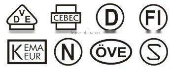 European standard 16A 250V angled type green SEMKO plug