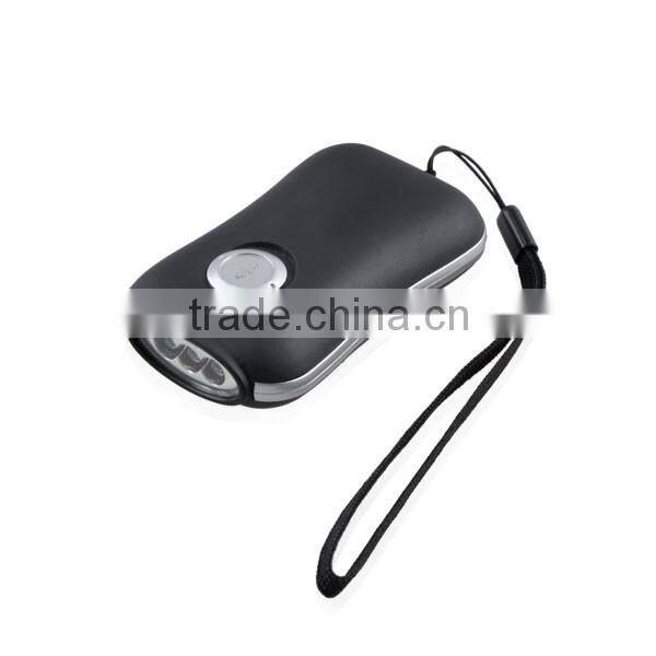 Hand crank emergency Dynamo Solar 3 LED Hand Rechargeable Flashlight