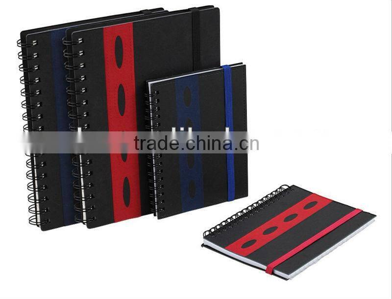 2013 New design spiral notebook colorful notebook with elastic band