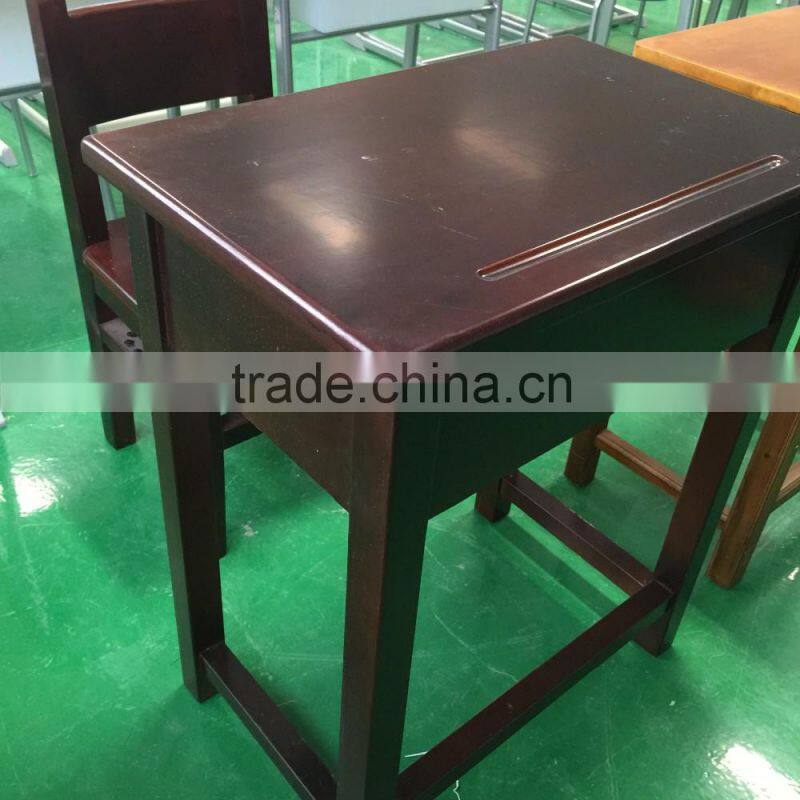 wooden school desk combo desk school desk with bench HXZY046