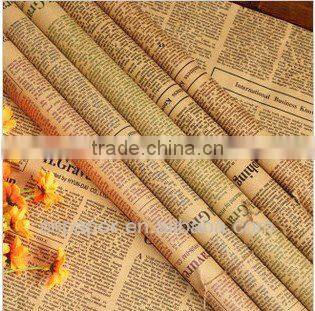 Vintage old news paper wrapping paper ,kraft paper gift wrapping paper