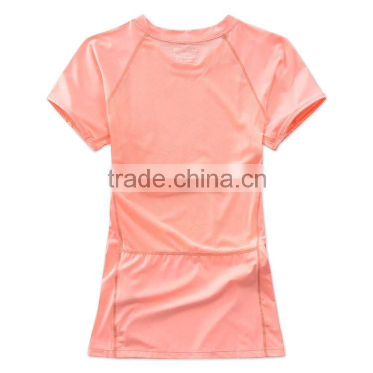 Factory Wholesale Bamboo Fiber Running Fitness Sports Dry Fit Breathable Lady Short Sleeve T Shirt