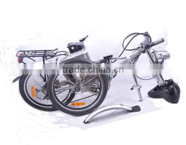 Top E-Cycle Steel Frame Mini Folding Cheap Adult 20inch Chinese KENDA Tire Electric Motor Bike
