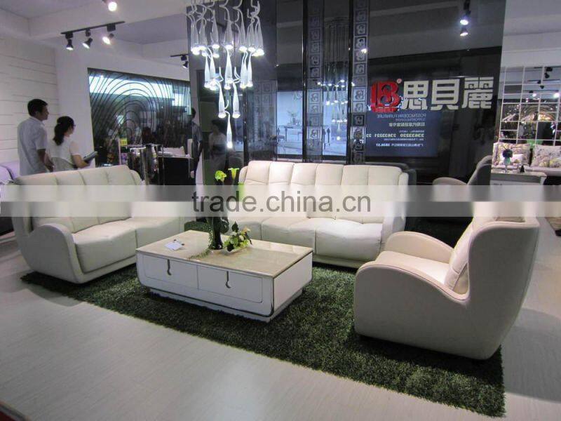 customized medium-sized genuine leather sofa set 3 2 1 seat