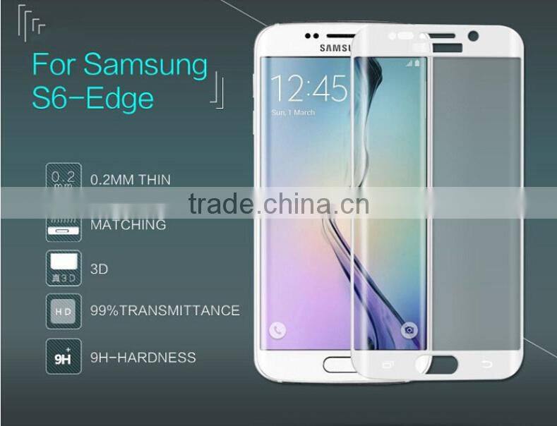 For Samsung Galaxy S6 edge 3D curved Tempered Glass Full Screen Protector