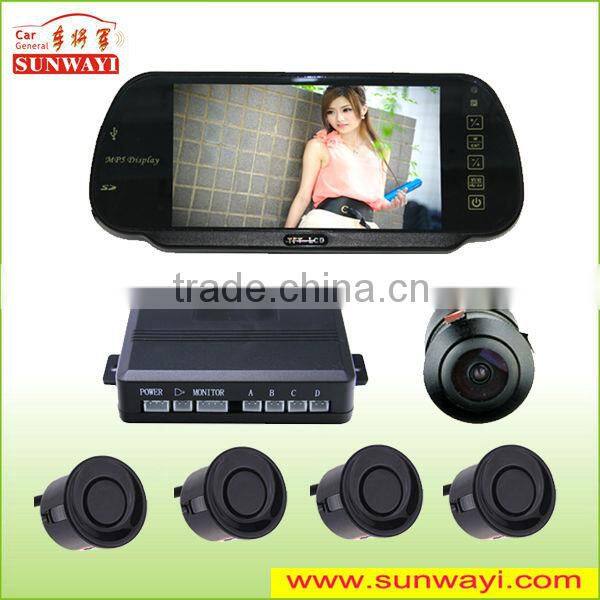 7 inch lcd monitor car bluetooth reverse parking sensors with rear view camera