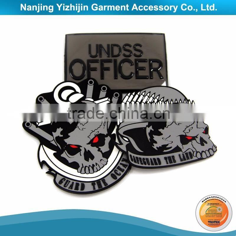 Black & Yellow PVC Brand Logo Embossed Clothing Label