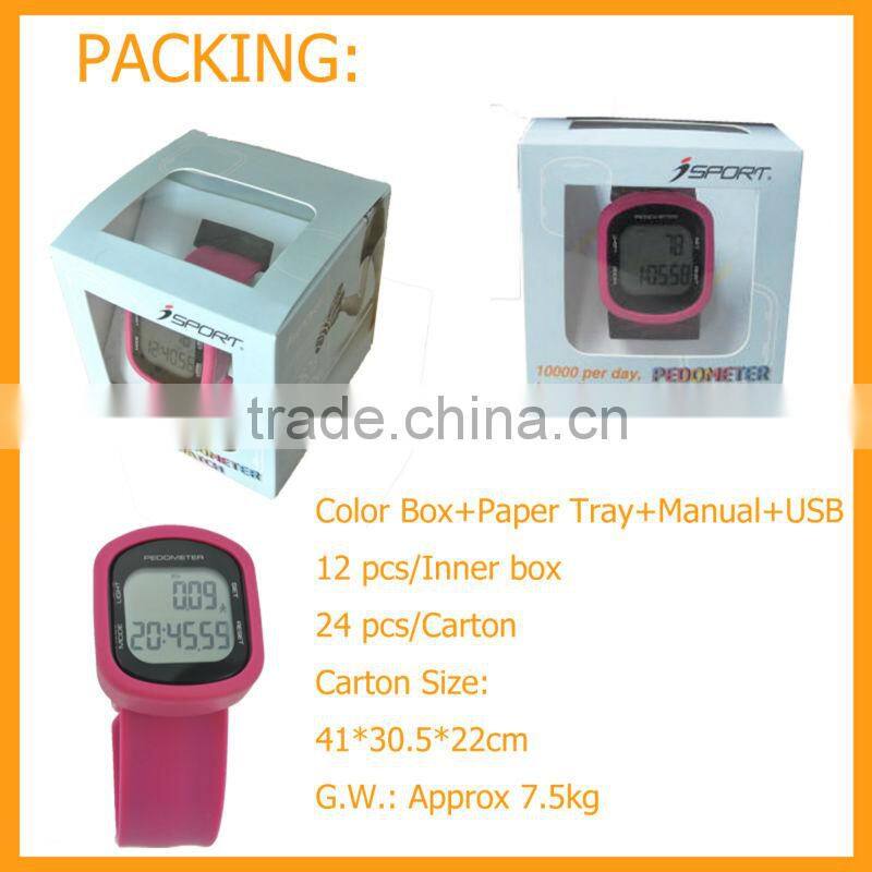 30 Days Memory 3D Sensor USB Connection G Sensor Pedometer