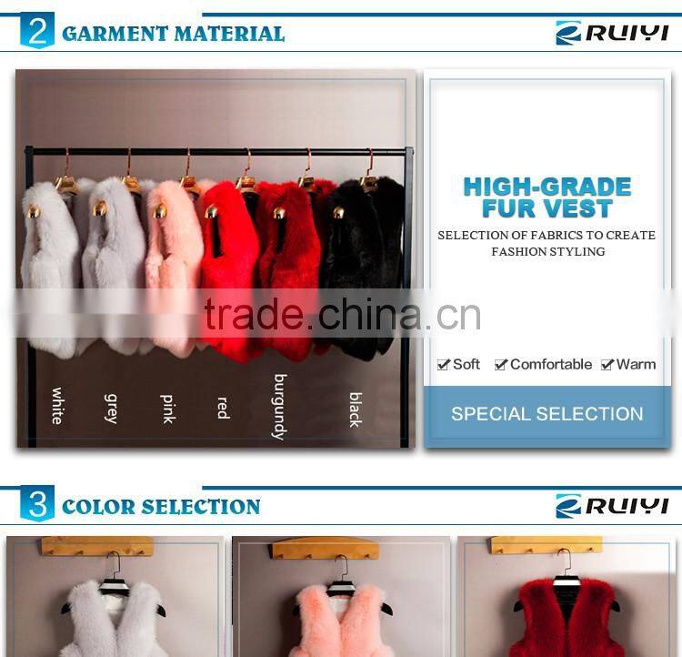 lady v-neck pink faux fur gilet