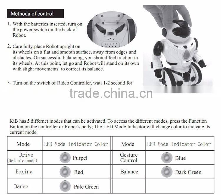 YK0807746 Dance Drive Box Gesture Control Battle Electric Toy Gift Balance Mini RC Robot Toy