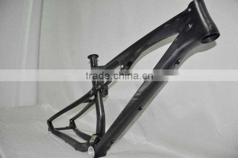 26er full suspension carbon frame, mountain bicycle frame, dengfu hot sale full suspension mtb frame FM076