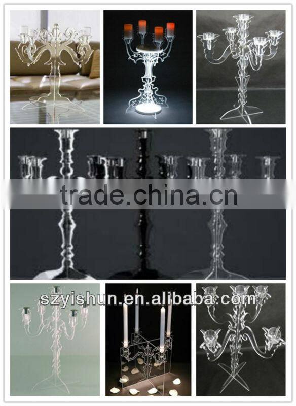 Customized acrylic candelabra
