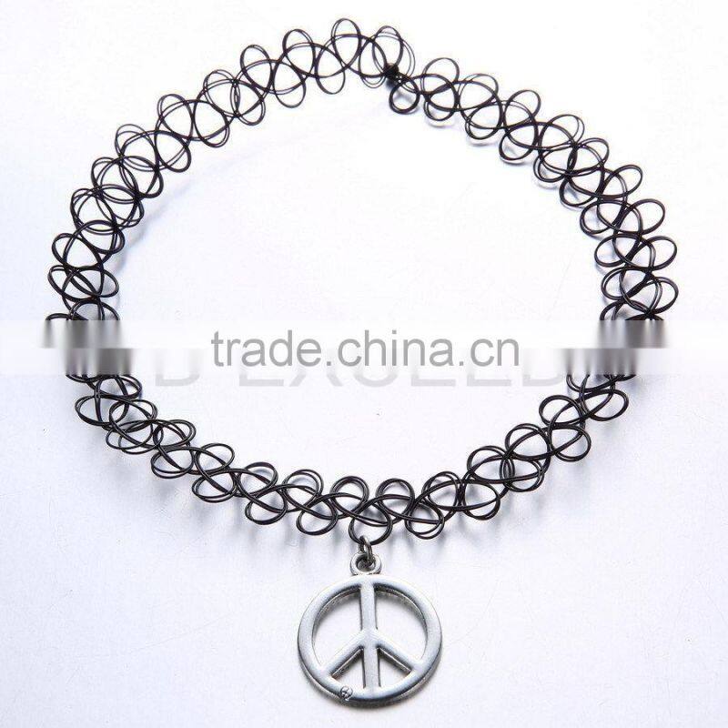 2015 Hot Plastic Elastic Tattoo Choker Necklace