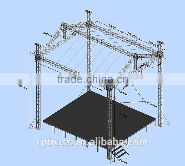 RP aluminum portable stage,aluminum stage platform,aluminum stage truss