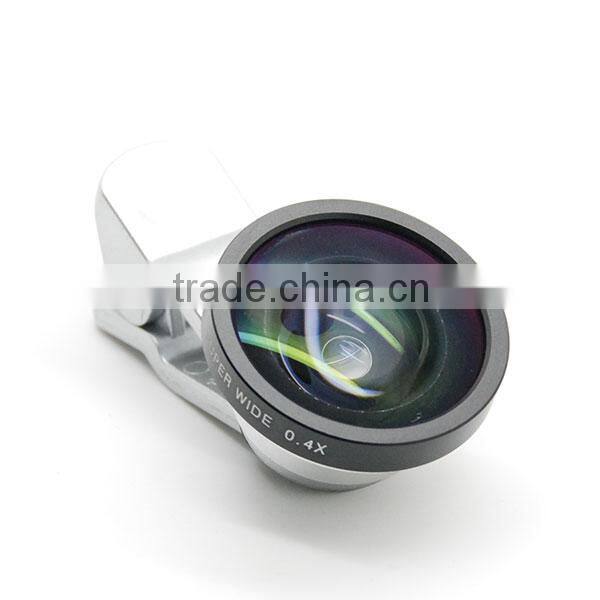 0.4x Super Wide Angle Detachable Clip on Lens for iPhone 4 4S 4G 5 5G 5S 5C Samsung Galaxy S2 I9100 S3 I9300 S4 I9500 Note1/2/3