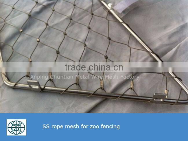 stainless steel wire rope ferrule mesh for animal fencing