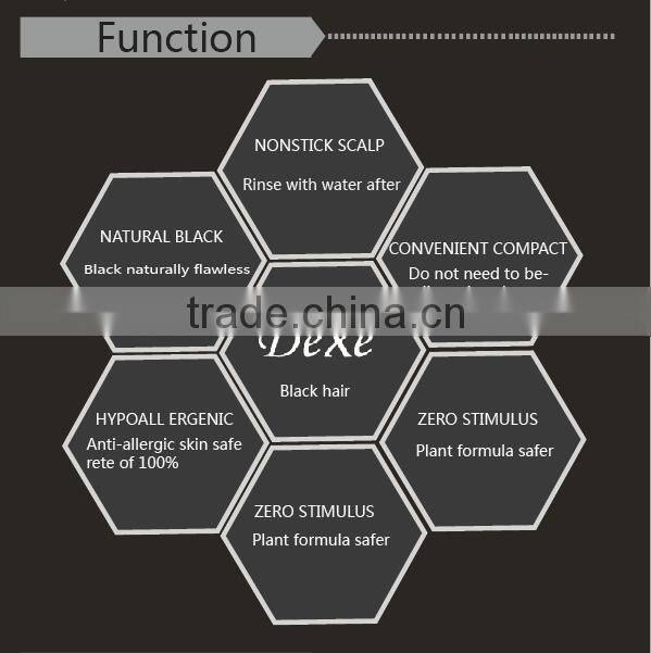 DEXE Sachet shape Black Hair Dye shampoo type OEM/ODM available