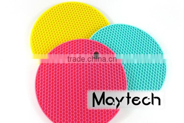 Hot sale food grade round silicone mat with custom printing