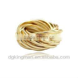 Kingman 2013 Hot Sale Real Gold Plating Rings Without Stones