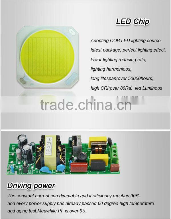 white bright 20w COB led track light 220/110v