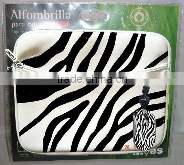 2016 Lastest Zebra Bundle Printed Fancy Laptop Bag made of Neoprene