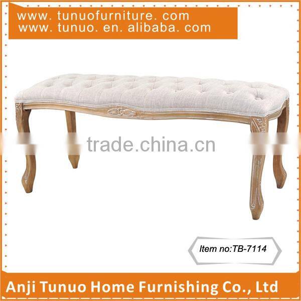 Bench,Antique,Long,Solid wood,buttons on seat,TB-7114