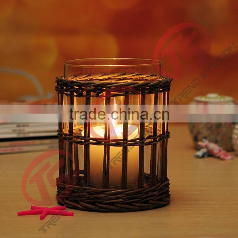 Tall glass candle holders