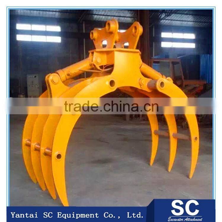 High Quality SC03 Hydraulic Excavator Rotating Grapple/wood grab/timber grapple
