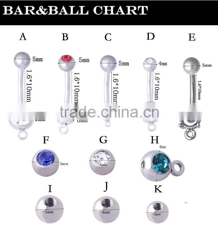 Hot Selling Customized Surgical Steel Anodized Internal Spiral Industrial Piercing