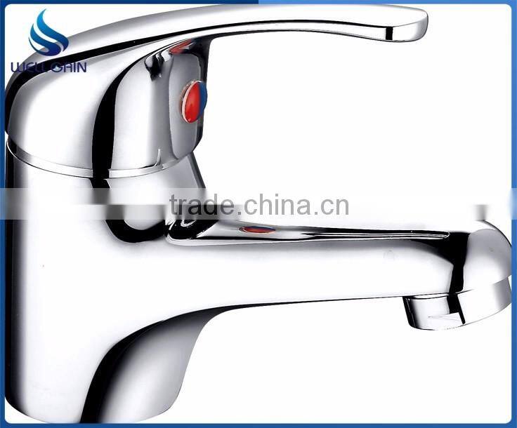 Classic lavatory single zinc handle brass body basin faucet decked chrome plating wash basin mixer