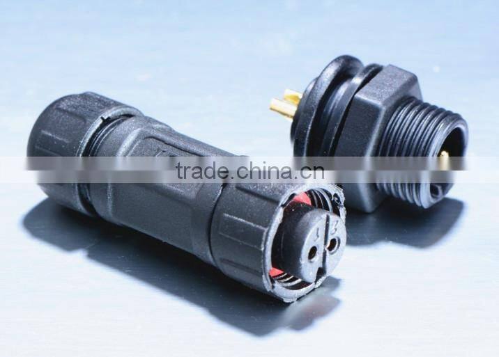 2 pin straight waterproof connector