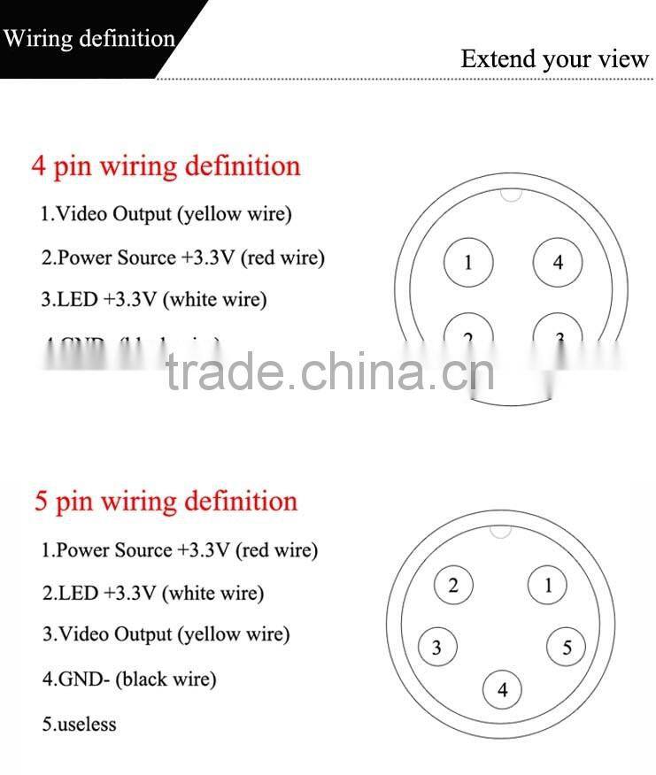 450000 pixels waterproof flexible leading cable borescope camera