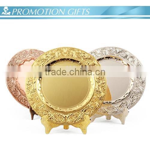 New custom souvenir big plate award sport trophy medal with base