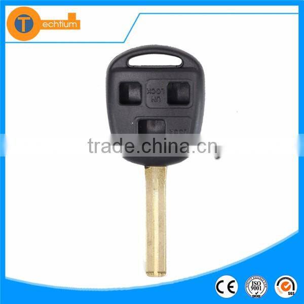 hot selling 2 button remote key case without logo with short 37mm TOY48 blade for Lexus is470 gx470 ct200h