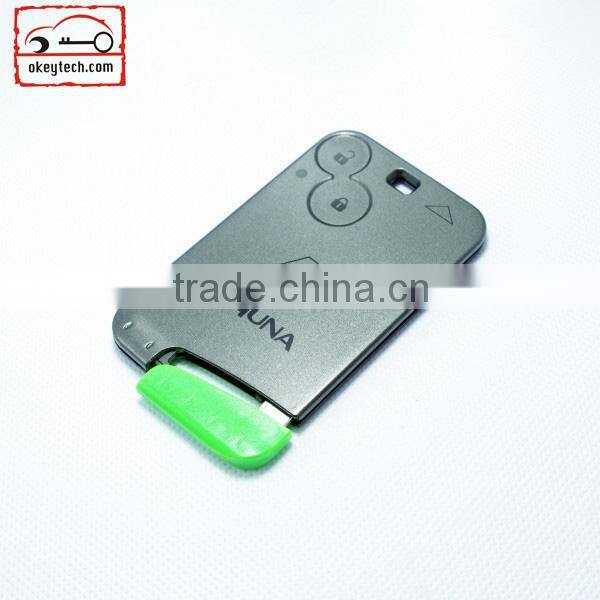 Okeytech Laguna 2 button smart key case with blade for key card renault laguna key card for renault